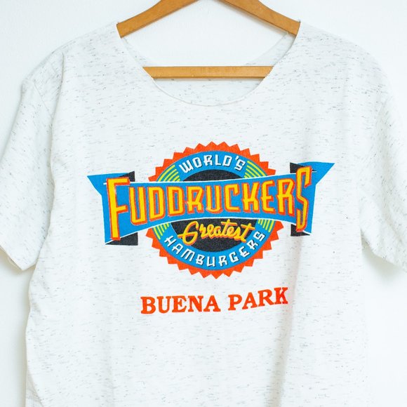 Vintage 90's Fuddruckers Buena Park T-shirt Size L - Picture 3 of 7